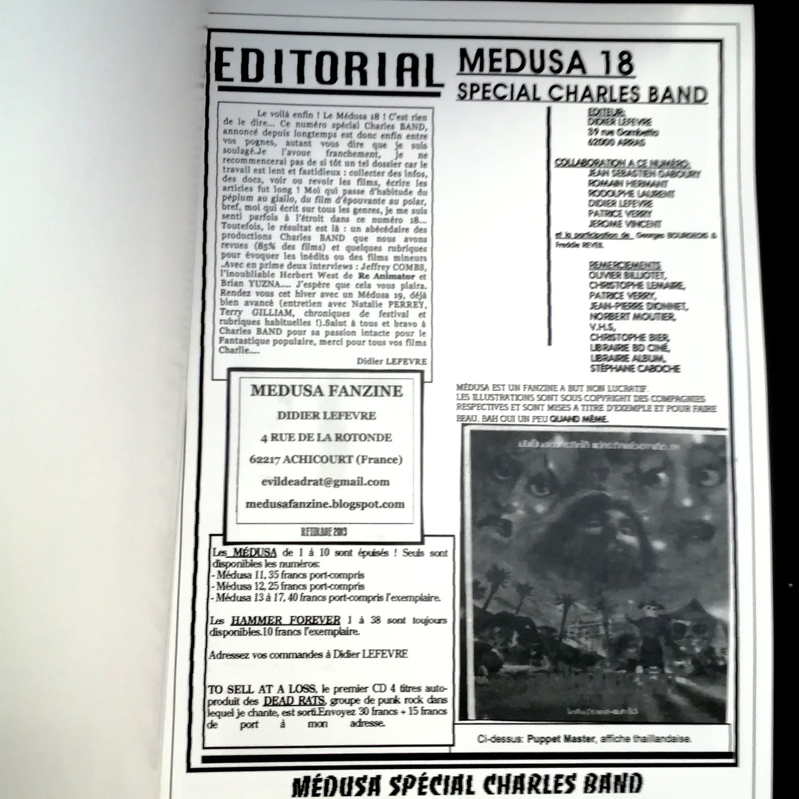 acheter fanzine cinema